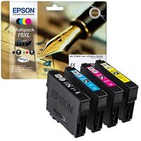 EPSON 16XL / T1636XL (Füller) schwarz, cyan, magenta, gelb Druckerpatronen, 4er-Set von Epson