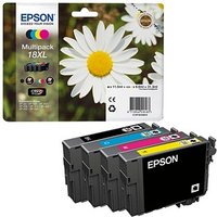 4 EPSON 18XL / T1816XL schwarz, cyan, magenta, gelb Tintenpatronen von Epson