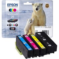 EPSON 26 / T2616  schwarz, cyan, magenta, gelb Druckerpatronen, 4er-Set von Epson