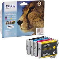 EPSON T0715  schwarz, cyan, magenta, gelb Druckerpatronen, 4er-Set von Epson