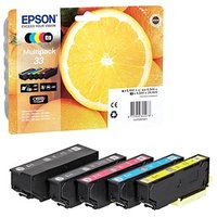 EPSON 33 / T3337 schwarz, cyan, magenta, gelb, Foto schwarz Druckerpatronen, 5er-Set EPSON 33 / T3337 schwarz, cyan, magenta, gelb, Foto schwarz Druckerpatronen, 5er-Set von Epson