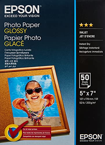 EPSON Foto Papier glänzend 200g/m2 127 x178 mm 50 Blatt 1er-Pack von Epson