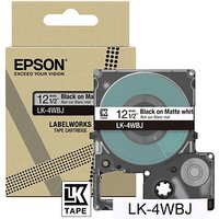 EPSON Schriftband LK LK-4WBJ C53S672062, 12 mm schwarz auf weiß von Epson