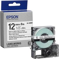 EPSON Schriftband LK LK-4WBW C53S654016, 12 mm schwarz auf weiß von Epson