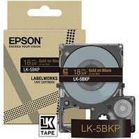 EPSON Schriftband LK LK-5BKP C53S672095, 18 mm gold auf schwarz von Epson