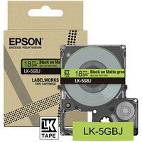 EPSON Schriftband LK LK-5GBJ C53S672078, 18 mm schwarz auf grün von Epson