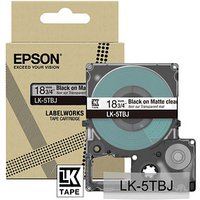 EPSON Schriftband LK LK-5TBJ C53S672066, 18 mm schwarz auf transparent von Epson