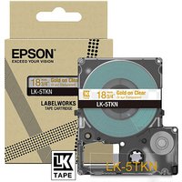 EPSON Schriftband LK LK-5TKN C53S672097, 18 mm gold auf transparent von Epson