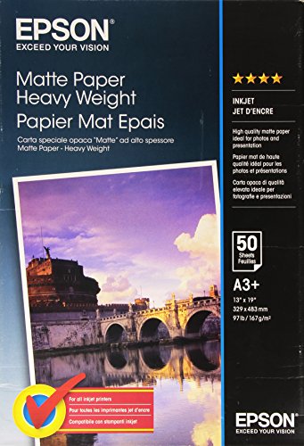 Epson C13S041264 Matte heavyweight Paper Inkjet 167g/m2 A3+ 50 Blatt Pack Epson C13S041264 Matte heavyweight Paper Inkjet 167g/m2 A3+ 50 Blatt Pack von Epson