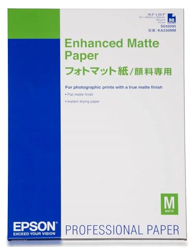 Epson C13S042095 Enhanced matte paper inkjet 189g/m2 A2 50 Blatt Pack Epson C13S042095 Enhanced matte paper inkjet 189g/m2 A2 50 Blatt Pack von Epson