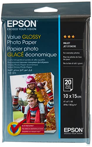 Epson C13S400037 Fotopapier, 20 Blatt, 10 x 15 cm, One size von Epson