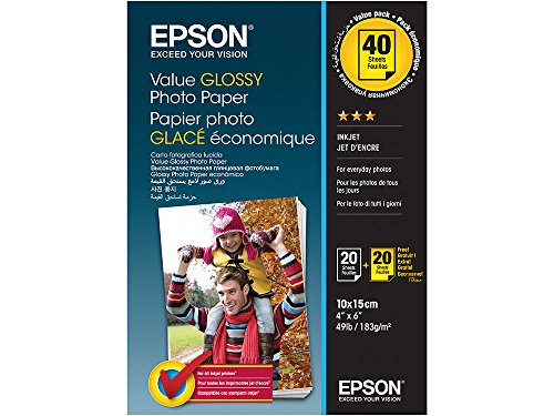 Epson C13S400044 Fotopapier, 40 Blatt, 10 x 15 cm 2644552 Epson C13S400044 Fotopapier, 40 Blatt, 10 x 15 cm 2644552 von Epson