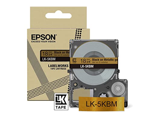 Epson Etikettenkassette, mattes Beschriftungsband LK-4TWJ weiß auf transparent, langlebiges Band für Epson LabelWorks Etikettendrucker, wasser- & verschleißfest, 8 m x 12 mm von Epson