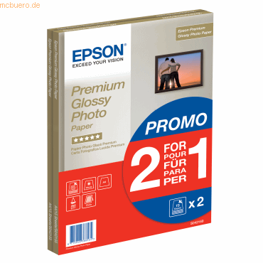 Epson Fotopapier Inkjet A4 glossy 255g/qm VE=2x15 Blatt von Epson
