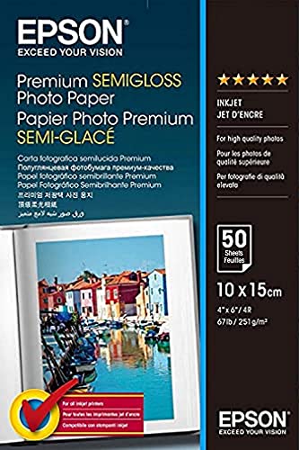 Epson Fotopapier Premium Semigloss 10x15 50Blatt S041765 von Epson