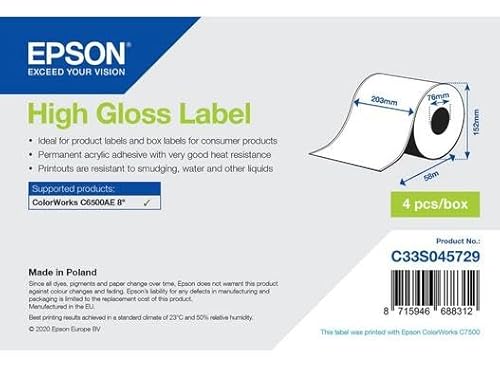 Epson High Gloss Label – Continuous Roll: 203 mm x 58 m von Epson