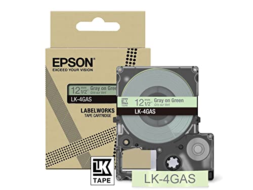 Epson Etikettenkassette, mattes Beschriftungsband LK-6JBJ schwarz auf beige, langlebiges Band für Epson LabelWorks Etikettendrucker, wasser- & verschleißfest, 8 m x 24 mm von Epson