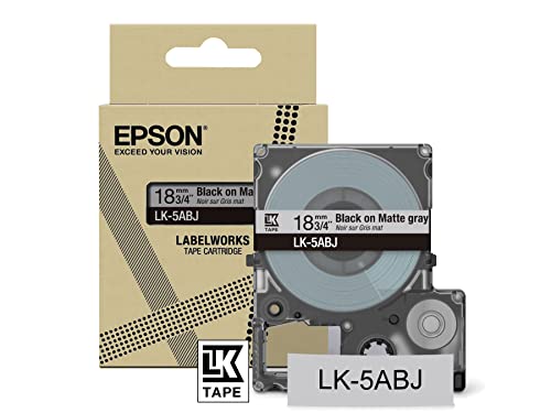 Epson Etikettenkassette, fluoreszierendes Beschriftungsband LK-4PBF schwarz auf pink, langlebiges Band für Epson LabelWorks Etikettendrucker, wasser- & verschleißfest, 5 m x 12 mm von Epson