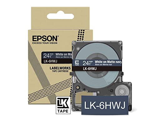 Epson Etikettenkassette, fluoreszierendes Beschriftungsband LK-4RBF schwarz auf rot, langlebiges Band für Epson LabelWorks Etikettendrucker, wasser- & verschleißfest, 5 m x 12 mm von Epson