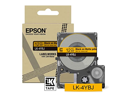 Epson Etikettenkassette, mattes Beschriftungsband LK-6HWJ weiß auf navy, langlebiges Band für Epson LabelWorks Etikettendrucker, wasser- & verschleißfest, 8 m x 24 mm, Klein von Epson
