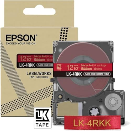 Epson Tape/LK-4RKK Satin 12mm 5m Gold/Red, C53S654033 Epson Tape/LK-4RKK Satin 12mm 5m Gold/Red, C53S654033 von Epson