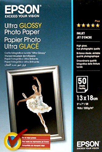 Epson Ultra Glossy Photopapier Inkjet 300g/m2 130x180 mm 50 Blatt Pack von Epson