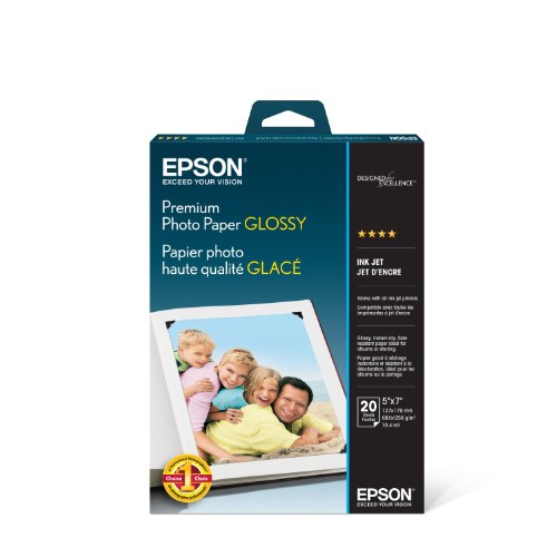 Premium Photo Paper, 68 lbs., High-Gloss, 5 x 7, 20 Sheets/Pack Premium Photo Paper, 68 lbs., High-Gloss, 5 x 7, 20 Sheets/Pack von Epson