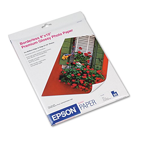Premium Photo Paper, 68 lbs., High-Gloss, 8 x 10, 20 Sheets/Pack Premium Photo Paper, 68 lbs., High-Gloss, 8 x 10, 20 Sheets/Pack von Epson