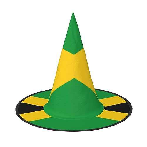 ErKaL Jamaika-Flagge, bedruckter Halloween-Hexenhut, Hexenhüte für Erwachsene, Hexen-Zauberer, Cosplay-Zubehör für Urlaub, Halloween-Party von ErKaL