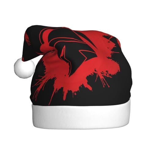 ErKaL Spartanischer Kriegerhelm, bedruckte Weihnachtsmütze für Erwachsene, flauschige Weihnachtsmütze für Damen und Herren, Urlaubsparty von ErKaL