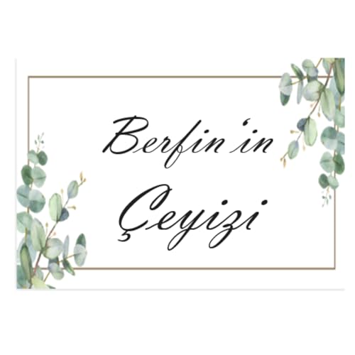 Çeyiz Aufkleber | Damat und Gelin Bohca | Aufkleber | Dekoration | A4 30 x 21 cm 31 (10) von ErYa