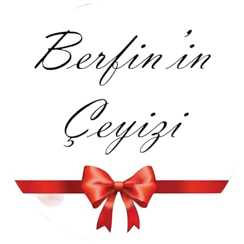 ErYa Hochzeitsaufkleber | Damat und Gelin Bohca | Aufkleber | Dekoration | A4 30 x 21 cm 50 Stück | Metall | Rot, Weiß von ErYa