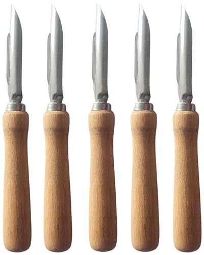 EraGreen Sparschäler mit Holzgriff - 10 Stück Kartoffelschäler mit extrem scharfen Klinge aus rostfreiem Edelstahl - Gemüseschäler Obstschäler von EraGreen