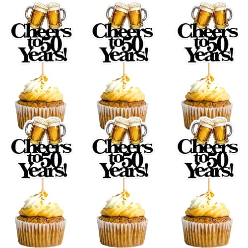 Ercadio Cupcake-Topper für Bierpartys, Prost und Bier, Happy Birthday, Dekoration für Prost bis 50 Jahre, Kuchendekoration, Gastgeschenk für Sommer, Familie, Party, Dekoration, Zubehör, 28 Stück Ercadio Cupcake-Topper für Bierpartys, Prost und Bier, Happy Birthday, Dekoration für Prost bis 50 Jahre, Kuchendekoration, Gastgeschenk für Sommer, Familie, Party, Dekoration, Zubehör, 28 Stück von Ercadio