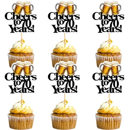 Ercadio Cupcake-Topper für Bierpartys, Prost und Bier, Happy Birthday, Dekoration für Prost bis 70 Jahre, Kuchendekoration, Gastgeschenk für Sommer, Familie, Party, Dekoration, Zubehör, 28 Stück Ercadio Cupcake-Topper für Bierpartys, Prost und Bier, Happy Birthday, Dekoration für Prost bis 70 Jahre, Kuchendekoration, Gastgeschenk für Sommer, Familie, Party, Dekoration, Zubehör, 28 Stück von Ercadio