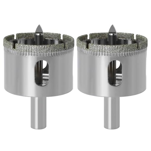 2pcs Lochsägen, 2 Zoll/50 -mm -Diamantlochsäure mit Mitte zum Schneiden von Metallholz -Kunststoff -Glasstein -Porzellan2 -Zoll -Säge von Ercoiong
