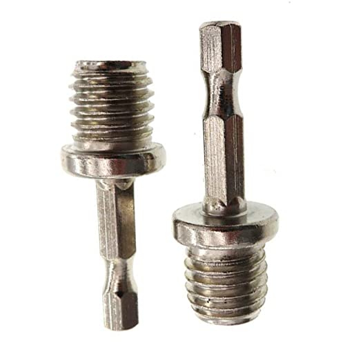 Bohranschließungsstange Metall M14 Hexagonal Polishing Disc Conversion Stick Adapter 2PCS Metallbohrer Stange Adapter von Ercoiong