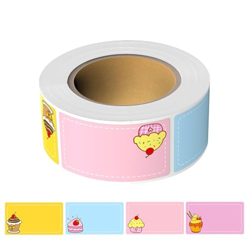 Erconsso Farbige Etiketten, farbige Etiketten Aufkleber - 280/Roll wasserdichte Kuchenfarbe Etikett - Klassenzimmer Klassenzimmer der Handwerksdatei -Etikettierungsplaner School von Erconsso