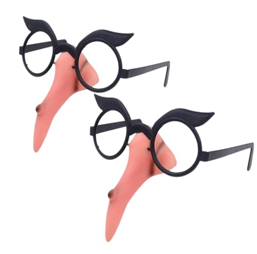 Erconsso Halloween-Nasenbrille, 2 Stück Hexennasenbrille, lustige Make-up-Brillen-Requisite für Verkleidungen, Maskerade, Halloween, Geburtstag, Party, Weihnachtsdekoration Erconsso Halloween-Nasenbrille, 2 Stück Hexennasenbrille, lustige Make-up-Brillen-Requisite für Verkleidungen, Maskerade, Halloween, Geburtstag, Party, Weihnachtsdekoration von Erconsso