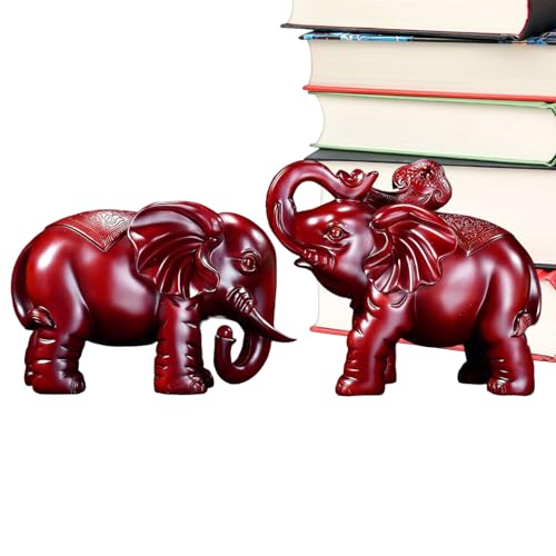 Erconsso Holzfigur Elefant - Elefant Figur aus Holz,2 Stücke Rustikale Deko für Schreibtisch Wohnzimmer Schlafzimmer Erconsso Holzfigur Elefant - Elefant Figur aus Holz,2 Stücke Rustikale Deko für Schreibtisch Wohnzimmer Schlafzimmer von Erconsso