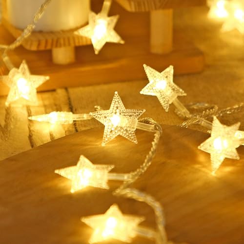 Erconsso LED Sternenlichter - 20 LED Außenlichter - Wasserdichte Beleuchtung Für Hochbett Weihnachtszimmer Wohnzimmer Baum Erconsso LED Sternenlichter - 20 LED Außenlichter - Wasserdichte Beleuchtung Für Hochbett Weihnachtszimmer Wohnzimmer Baum von Erconsso
