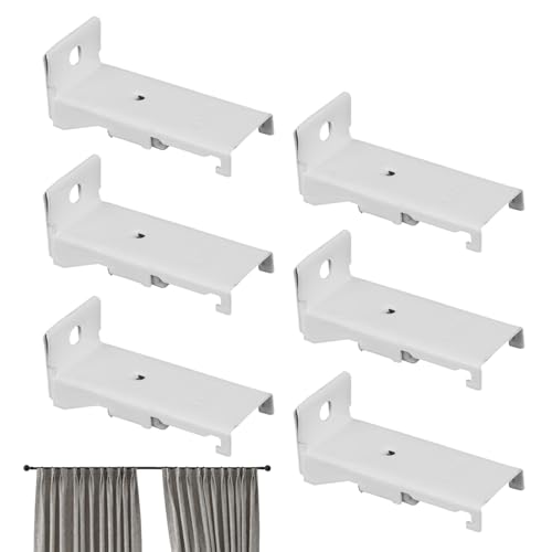 Erconsso Vorhangschiene Wandmontage | Gardinenhalter Für Aufsatzmontage,6-teiliges Set Flexible Halterung für Oben Innen Außen Küche Haus Deko Erconsso Vorhangschiene Wandmontage | Gardinenhalter Für Aufsatzmontage,6-teiliges Set Flexible Halterung für Oben Innen Außen Küche Haus Deko von Erconsso