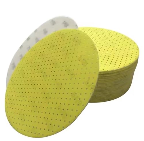 Erfu Schleifscheiben Giraffe Ø 225 mm Körnung P100 – Gelb gelocht, kompatibel mit Flex Giraffe, selbstklebend, Schleifpapier für Wand- und Deckenschleifer – 25 Stück (MIX) von Erfu