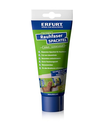 ERFURT Rauhfaser-Spachtel Tapetenspachtel 330g, Weiß Trocknend, für Reparaturen an Rauhfaser-Tapeten Tapetenspachtel ERFURT Rauhfaser-Spachtel Tapetenspachtel 330g, Weiß Trocknend, für Reparaturen an Rauhfaser-Tapeten Tapetenspachtel von Erfurt