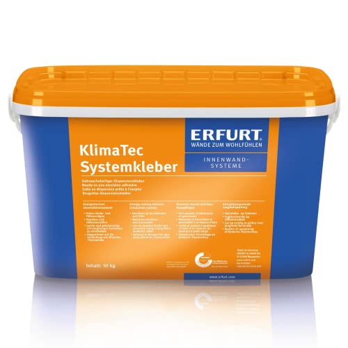ERFURT KlimaTec Systemkleber Tapetenkleister gebrauchsfertig Dispersionskleber für Thermovlies 10kg Spezialkleber Tapete von Erfurt