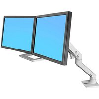 ergotron Monitor-Halterung HX Dual 45-476-216 weiß für 2 Monitore, Tischklemme, Tischbohrung von Ergotron