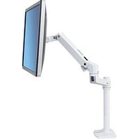 ergotron Monitor-Halterung LX mit hoher Säule 45-537-216 weiß für 1 Monitor, Tischklemme, Tischbohrung von Ergotron