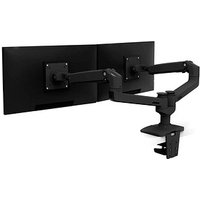 ergotron Monitor-Halterung LX Dual Side-by-Side 45-245-224 schwarz für 2 Monitore, Tischklemme, Tischbohrung von Ergotron