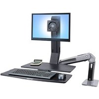 ergotron Monitor-Maus-Tastatur-Halterung Work-Fit A Single 24-317-026 schwarz, silber für 1 Monitor, 1 Tastatur, 1 Maus, Tischklemme von Ergotron