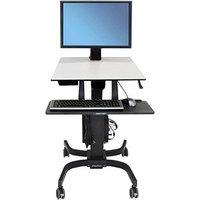 ergotron höhenverstellbarer PC-Tisch WorkFit-C Single HD 24-216-085 grau, schwarz für 1 Monitor, 1 Tastatur, 1 Maus, 1 PC von Ergotron